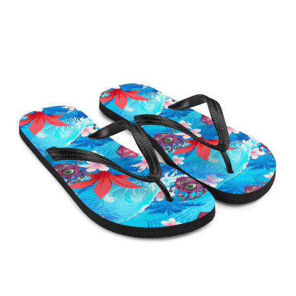 Beholder Hawaiian Print Flip-Flops - Image 7