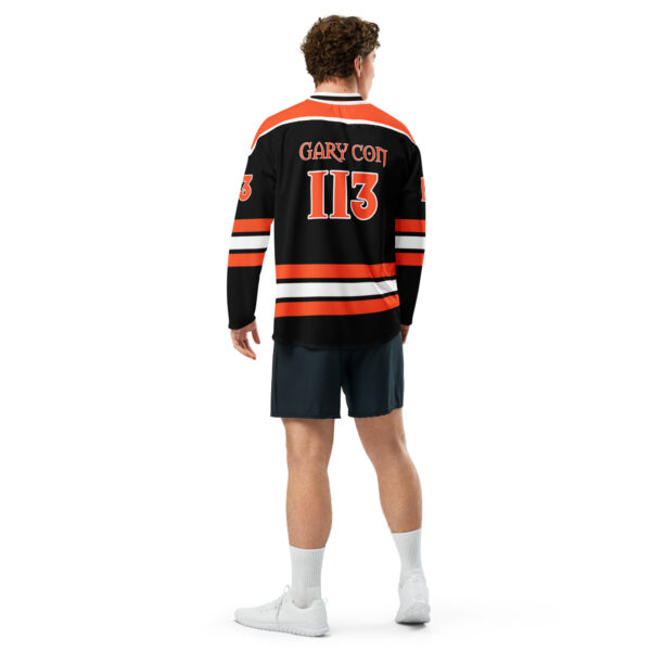 Orcus Black With Orange Hockey Jersey - Image 3