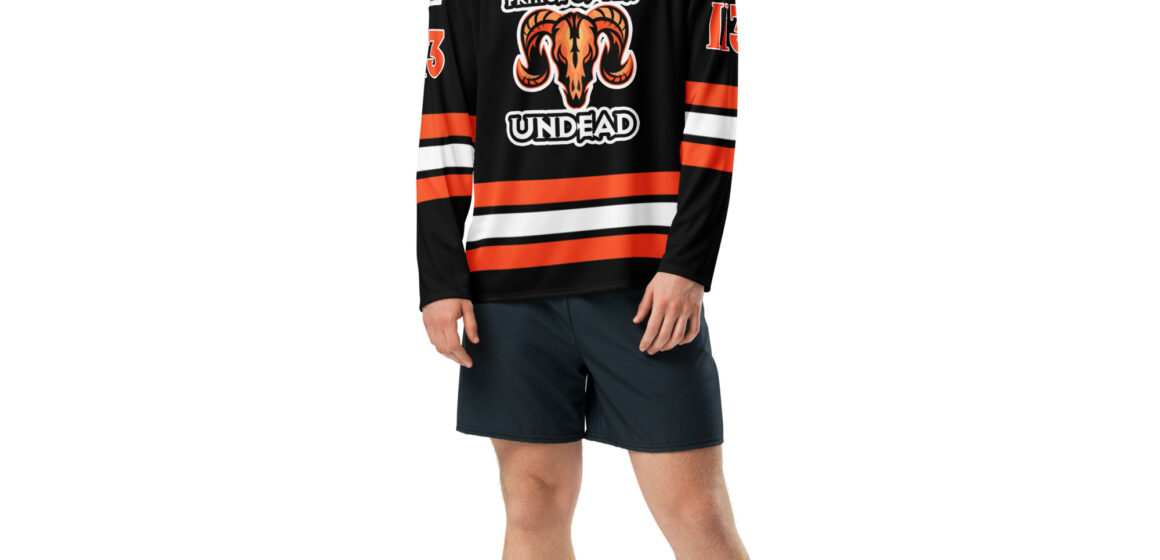 Orcus Black With Orange Hockey Jersey
