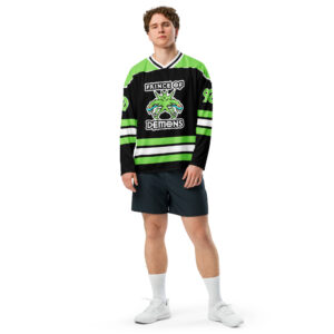 Demogorgon Black With Green Hockey Jersey